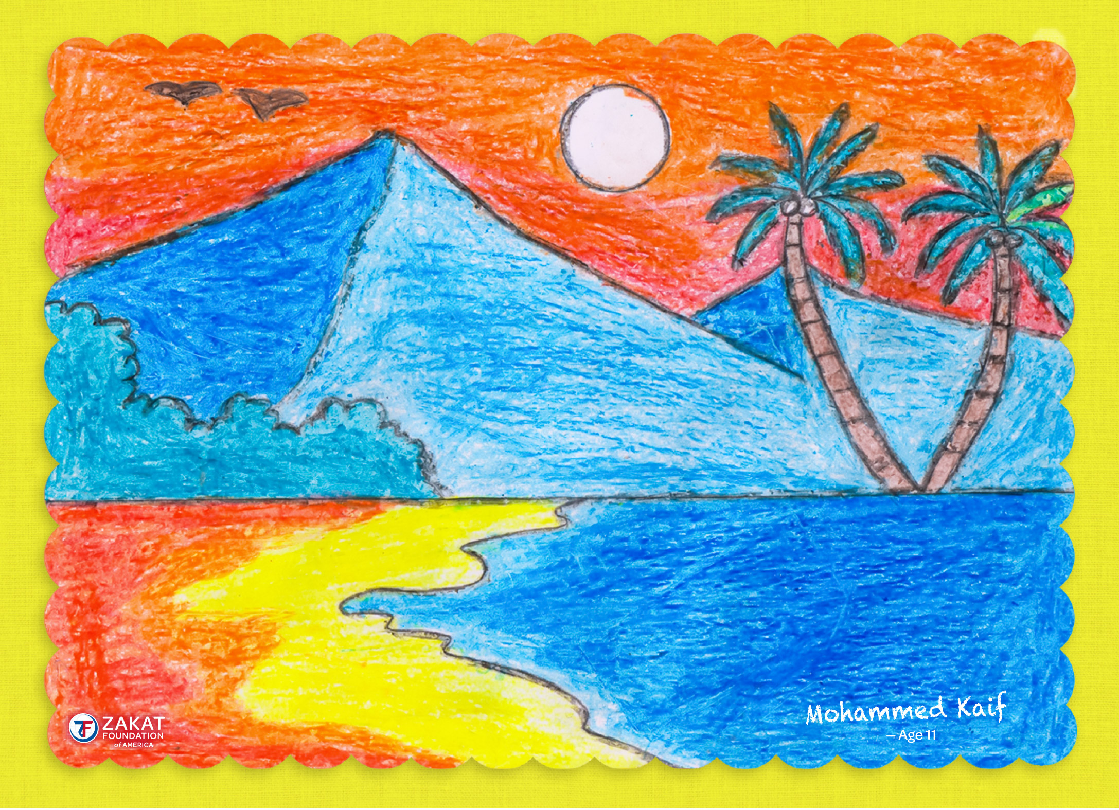 10 year old Mohammed, our sponsored orphan from India, loves drawing, coloring, and playing with his friends