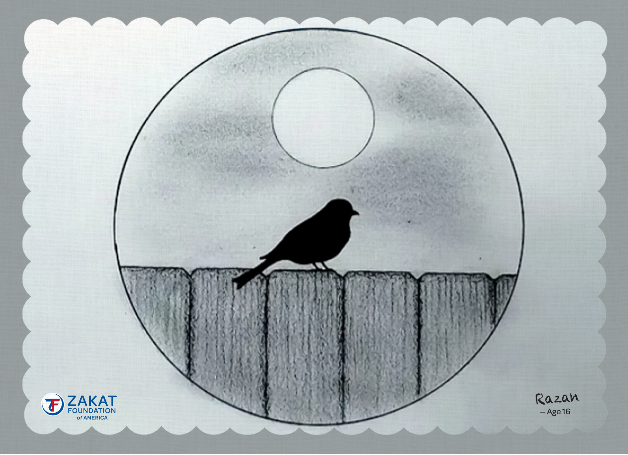 16 year old Raza, our sponsored orphan from Gaza, is displaced and finds comfort in art as she dreams of returning to school