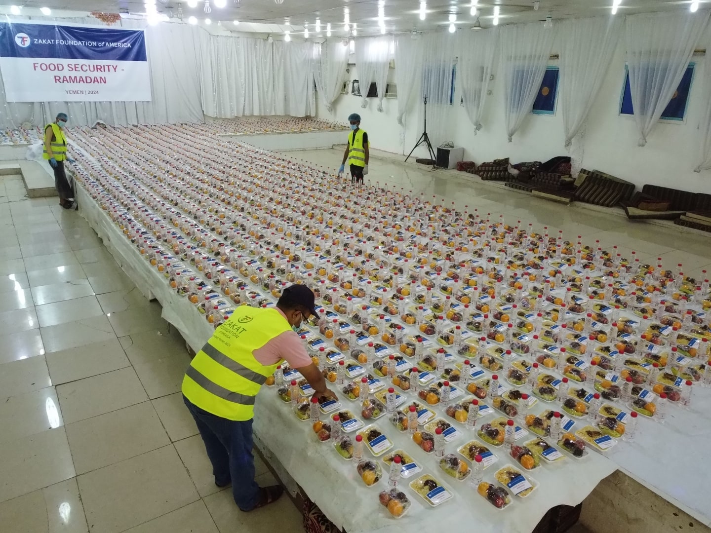The ZFA staff prepare an Iftar meal for Ramadan, bringing the whole community together