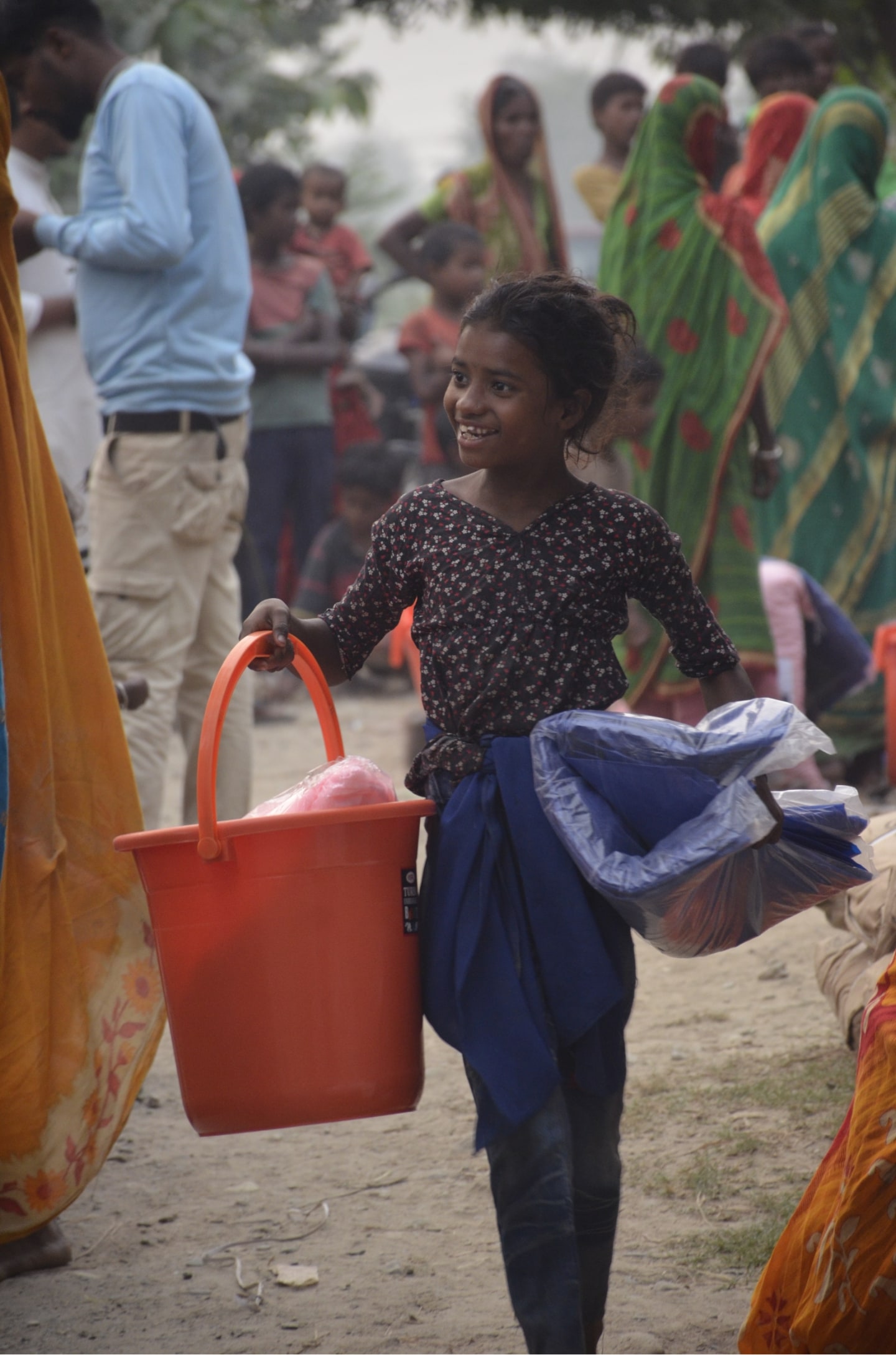 In a crisis situation, the basics of food, clean water, bedding, hygiene supplies and clothing bring relief and hope