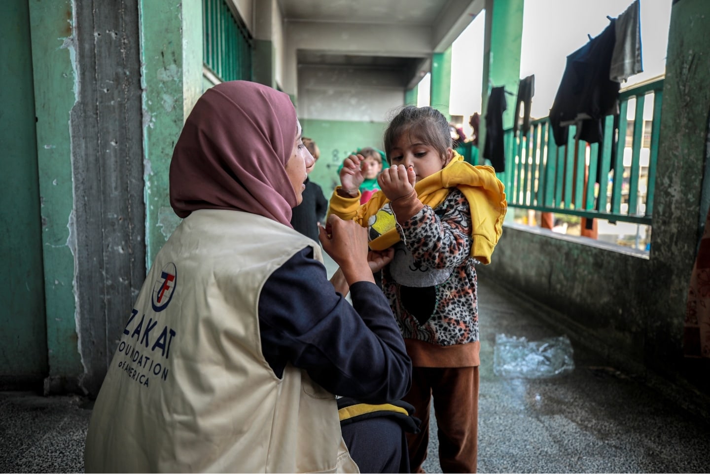 Daily relief efforts in Gaza continue as winter weather threatens vulnerable women, children and the elderly.