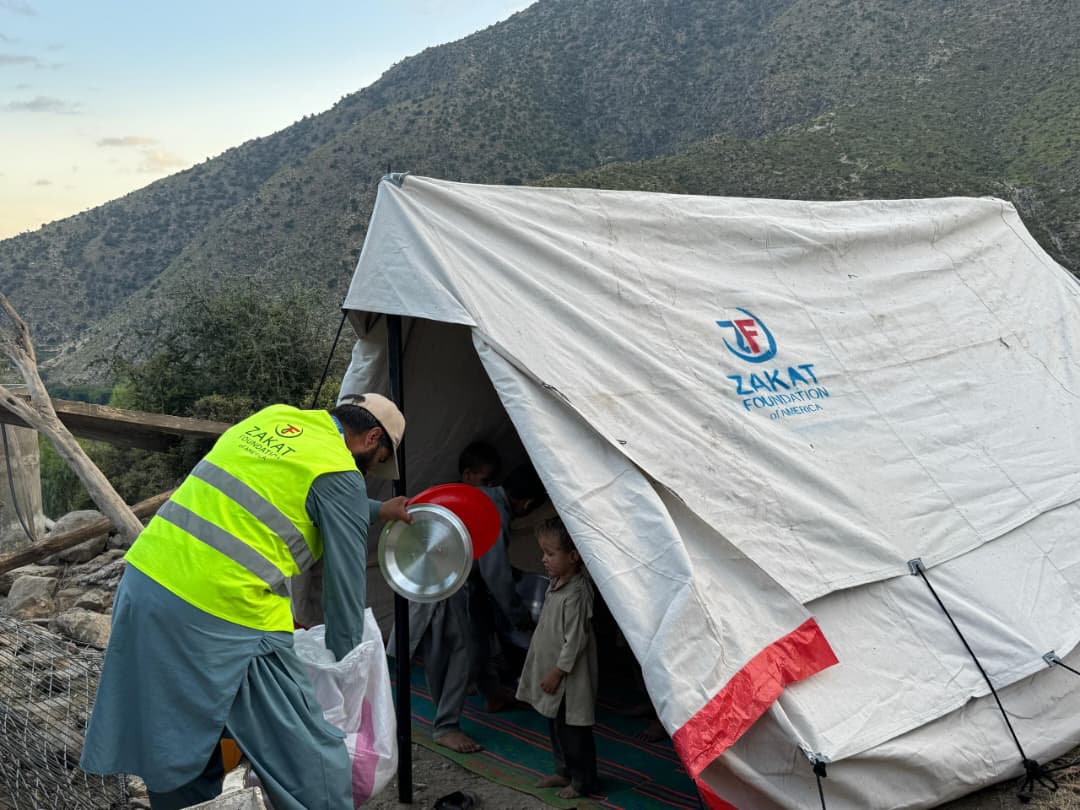 Newly sheltered Afghanistan earthquake survivors receive essentials for daily use.