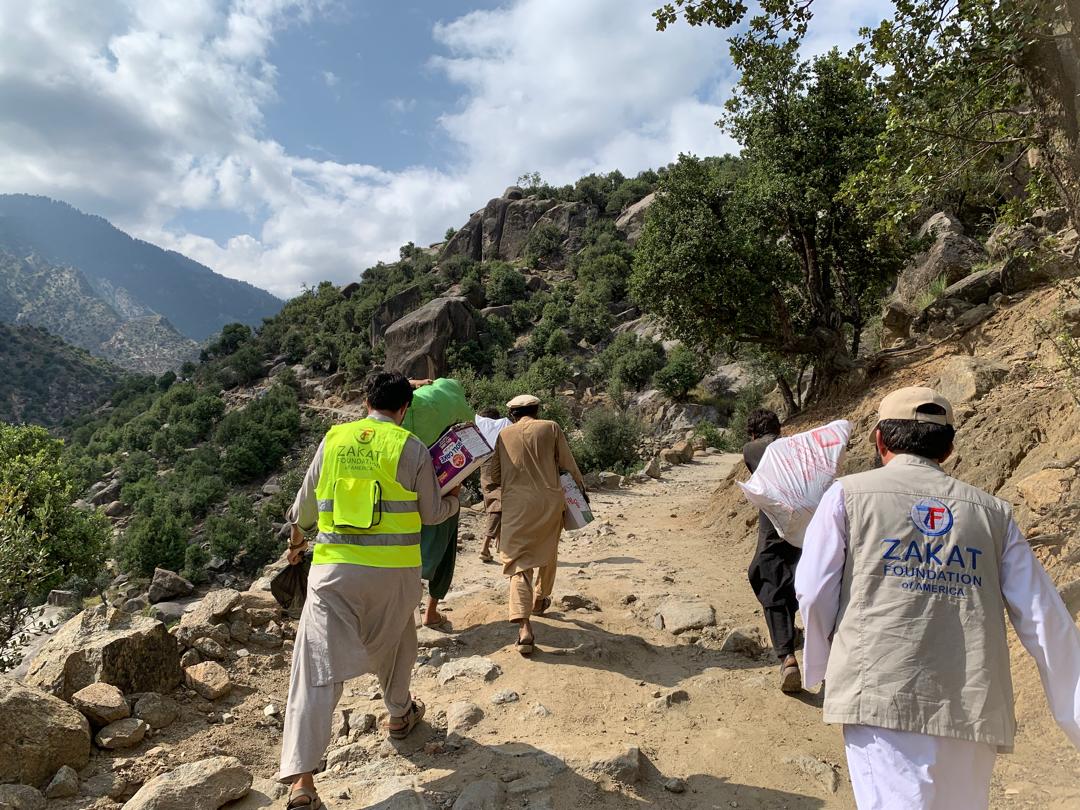 Our team members travel to hard to reach areas with supplies for Afghanistan earthquake victims