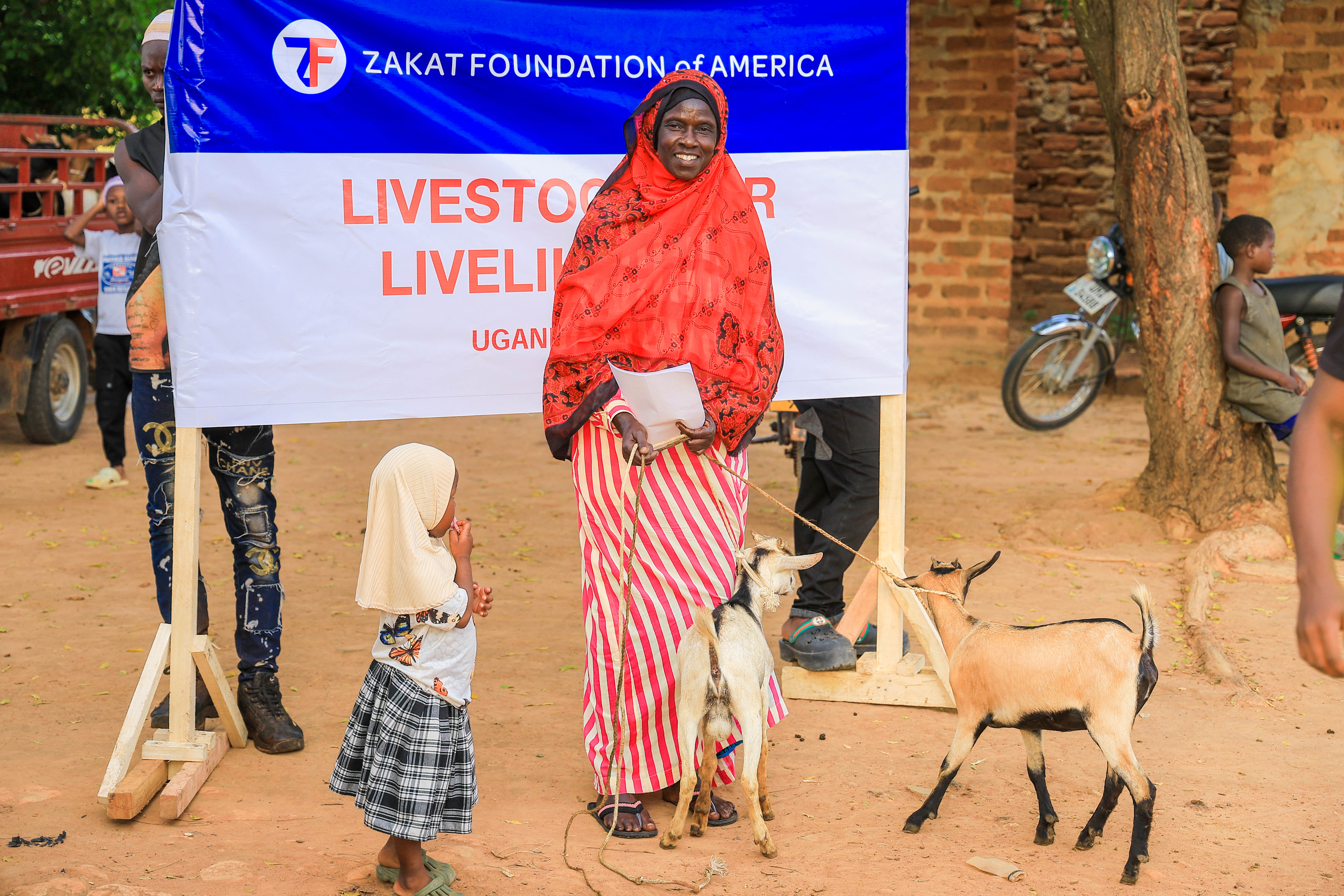 A mother in Uganda is now on the path to financial security with her gift livestock pair