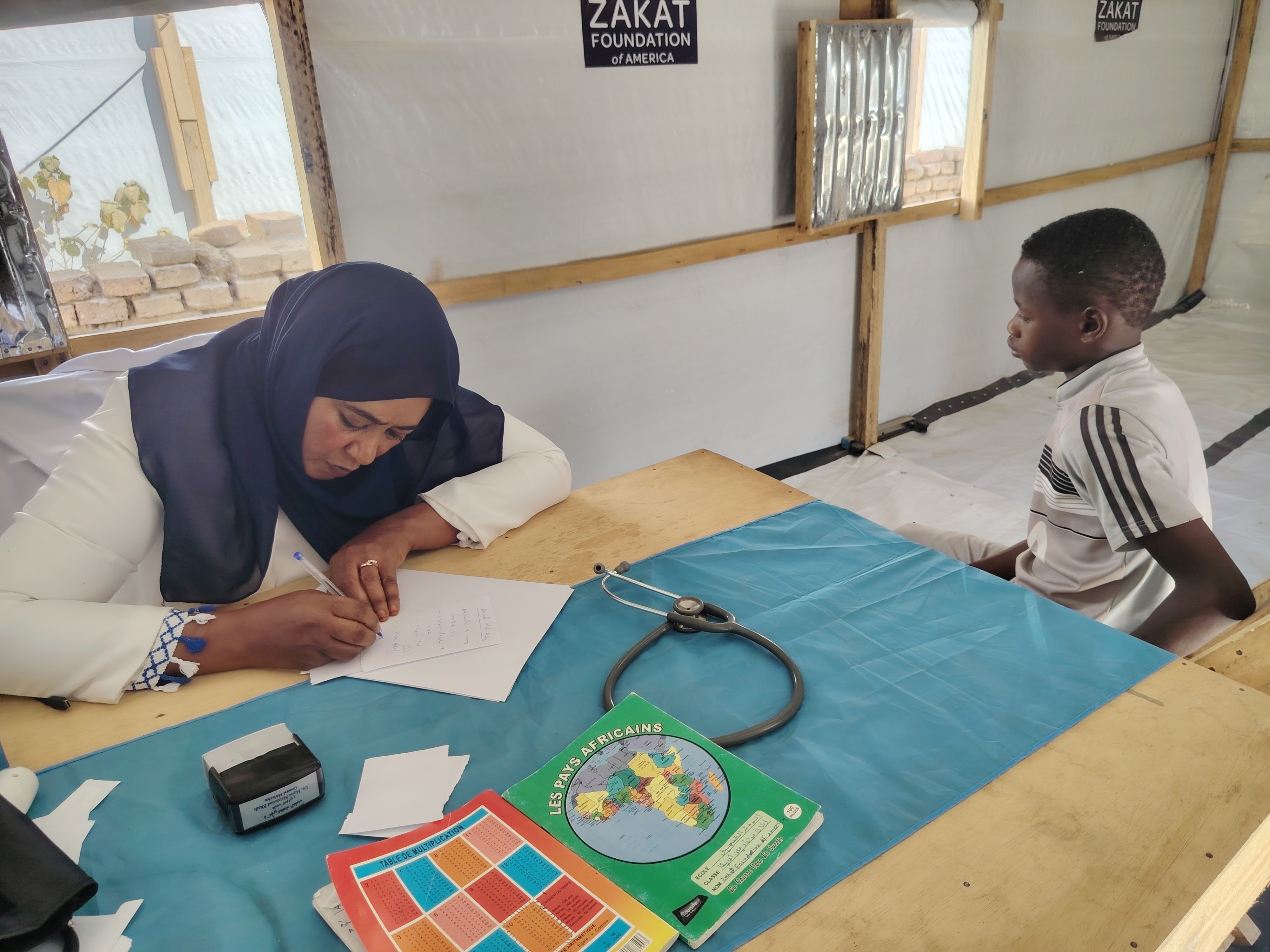 A Sudanese refugee in Chad visits our health clinic for essential medication