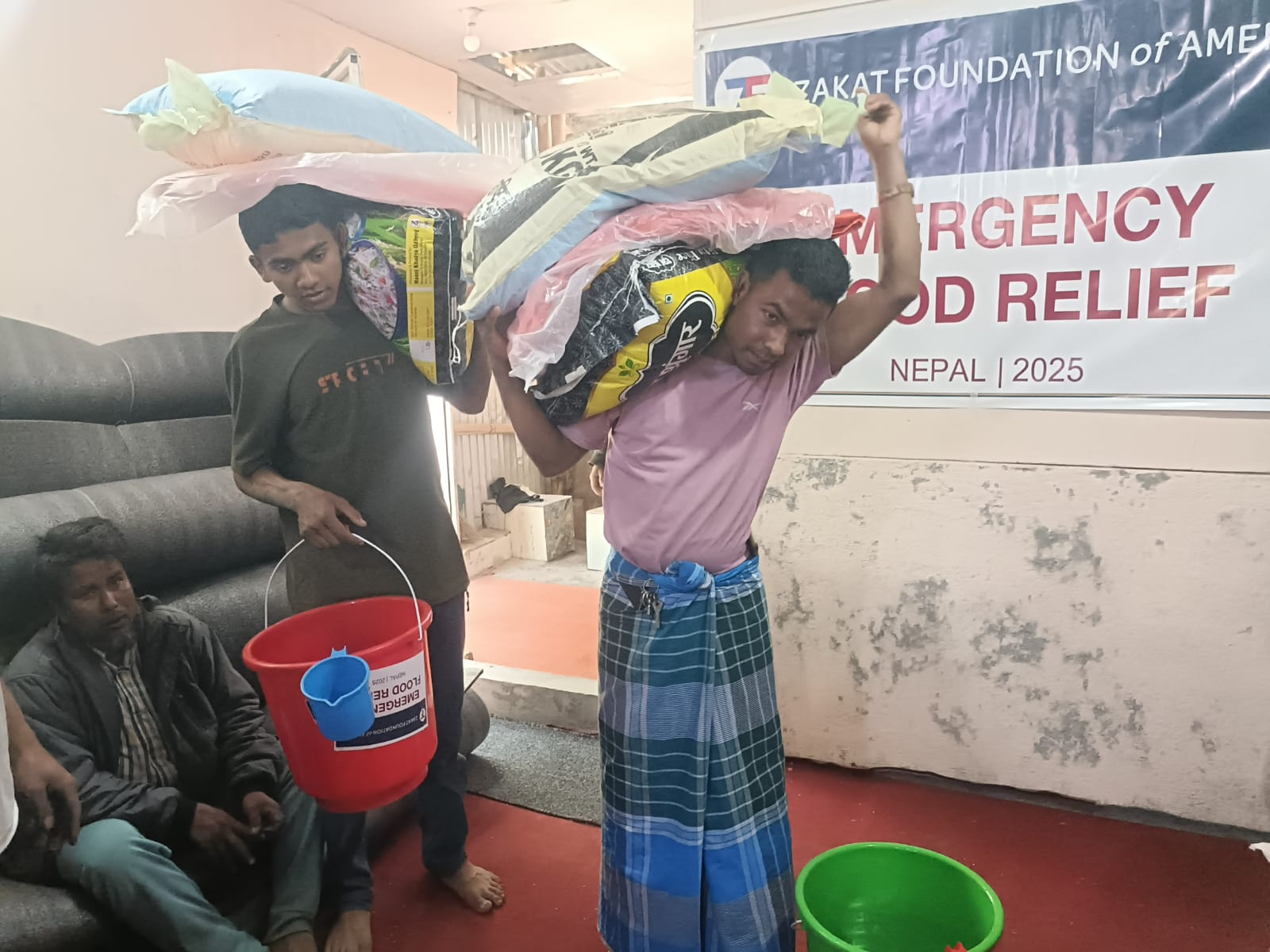 Emergency relief items help flood-affected families