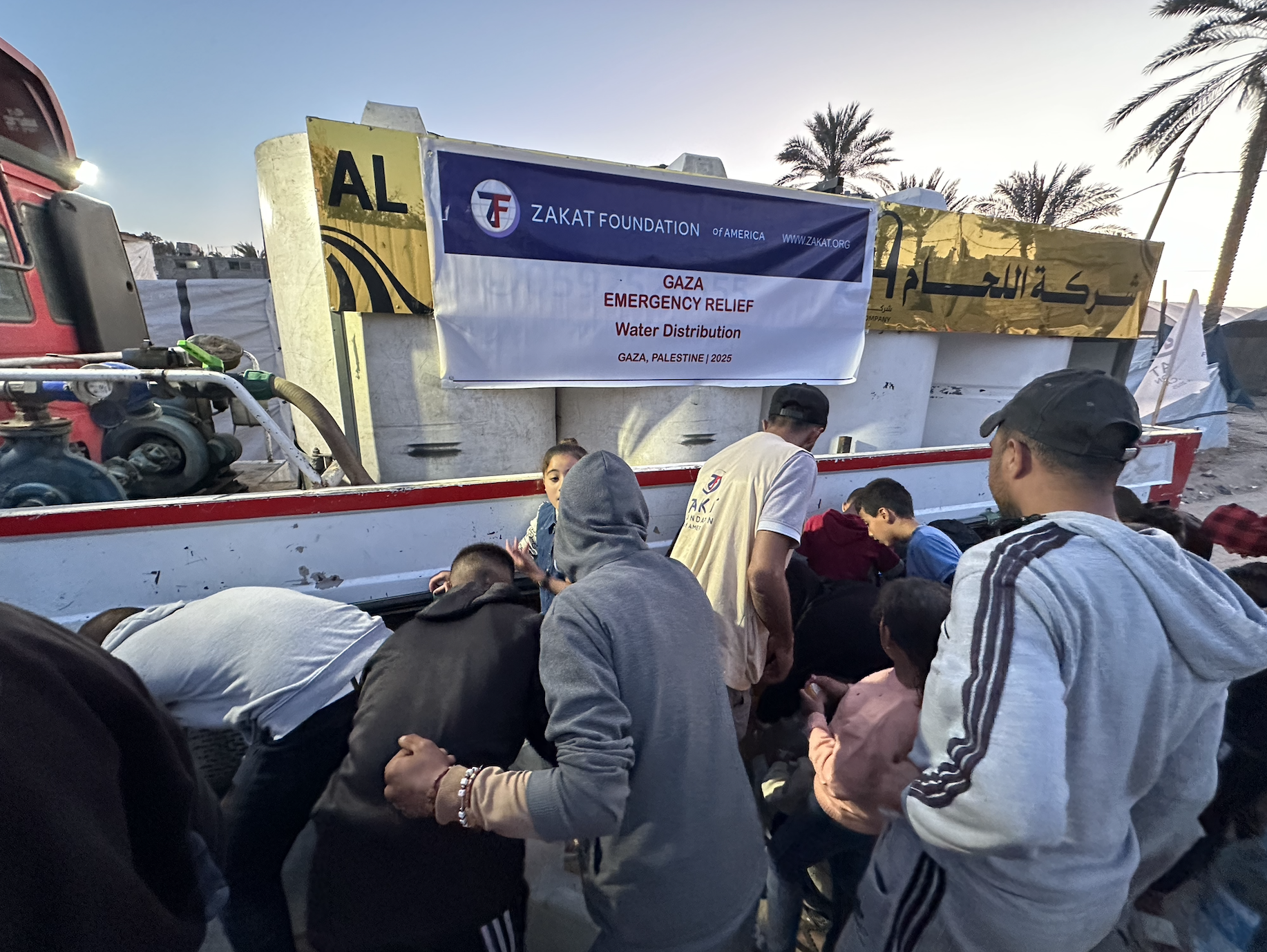 People in Gaza line up for fresh water thanks to your help