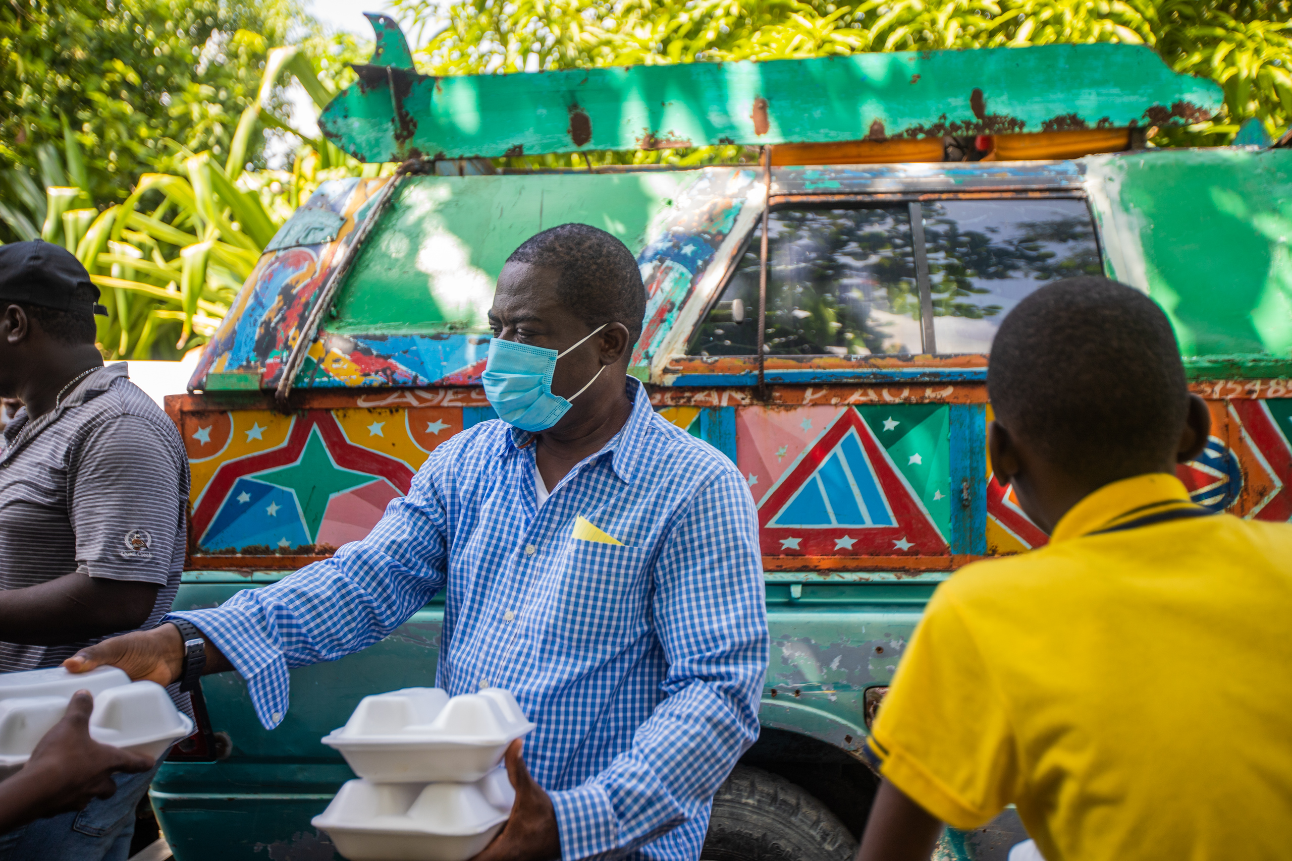 Hot meal distributions help families in Haiti stay nourished and cared for