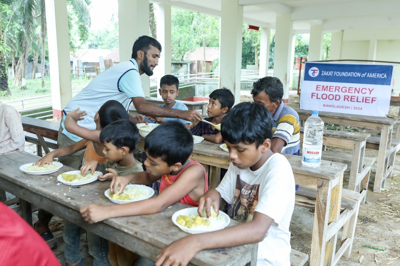 Hot meals bring comfort to flood affected families