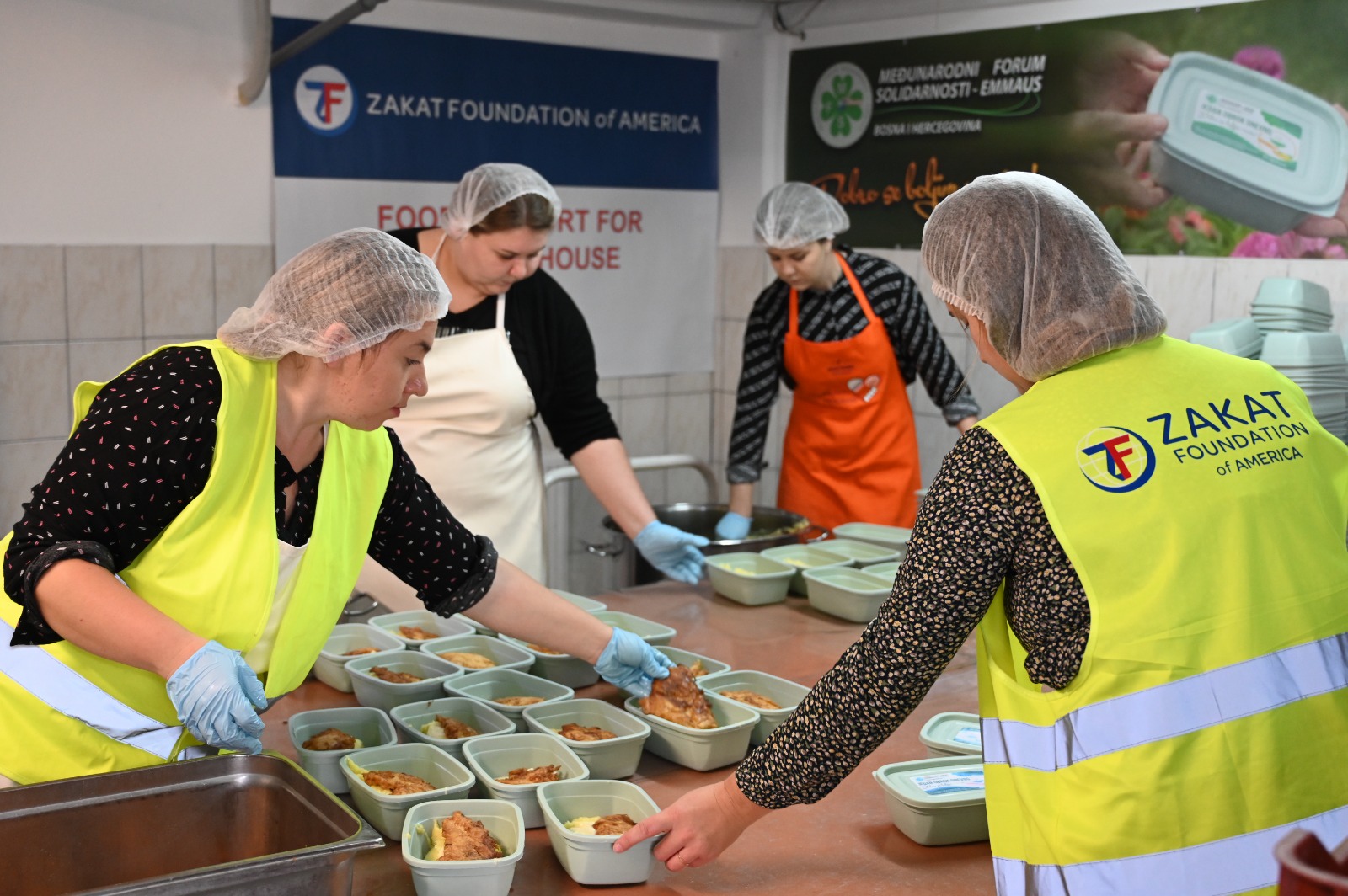Meals are prepared in Bosnia at the nursing home for seniors
