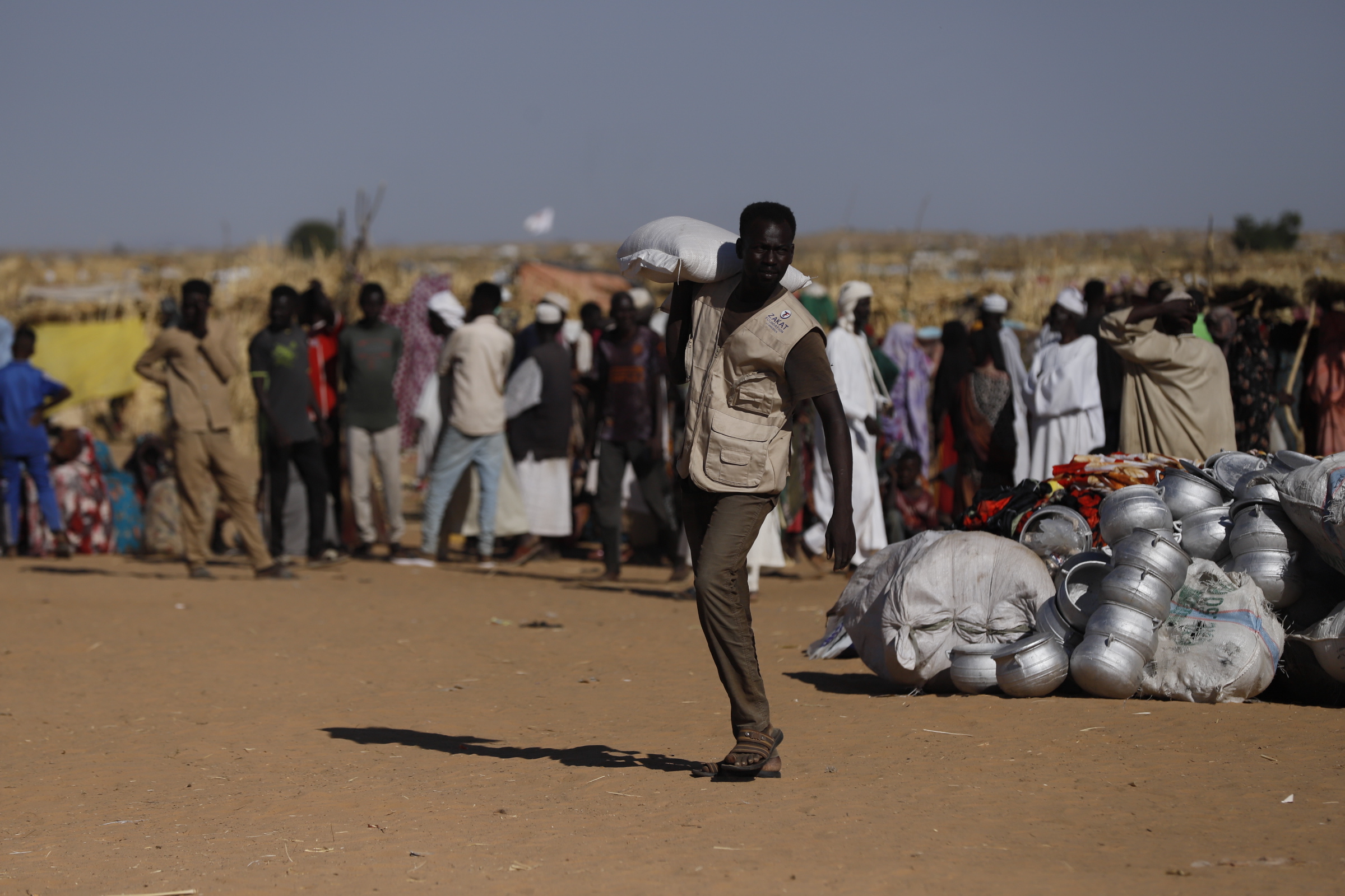 Our field teams distribute essential supplies to displaced families in Sudan