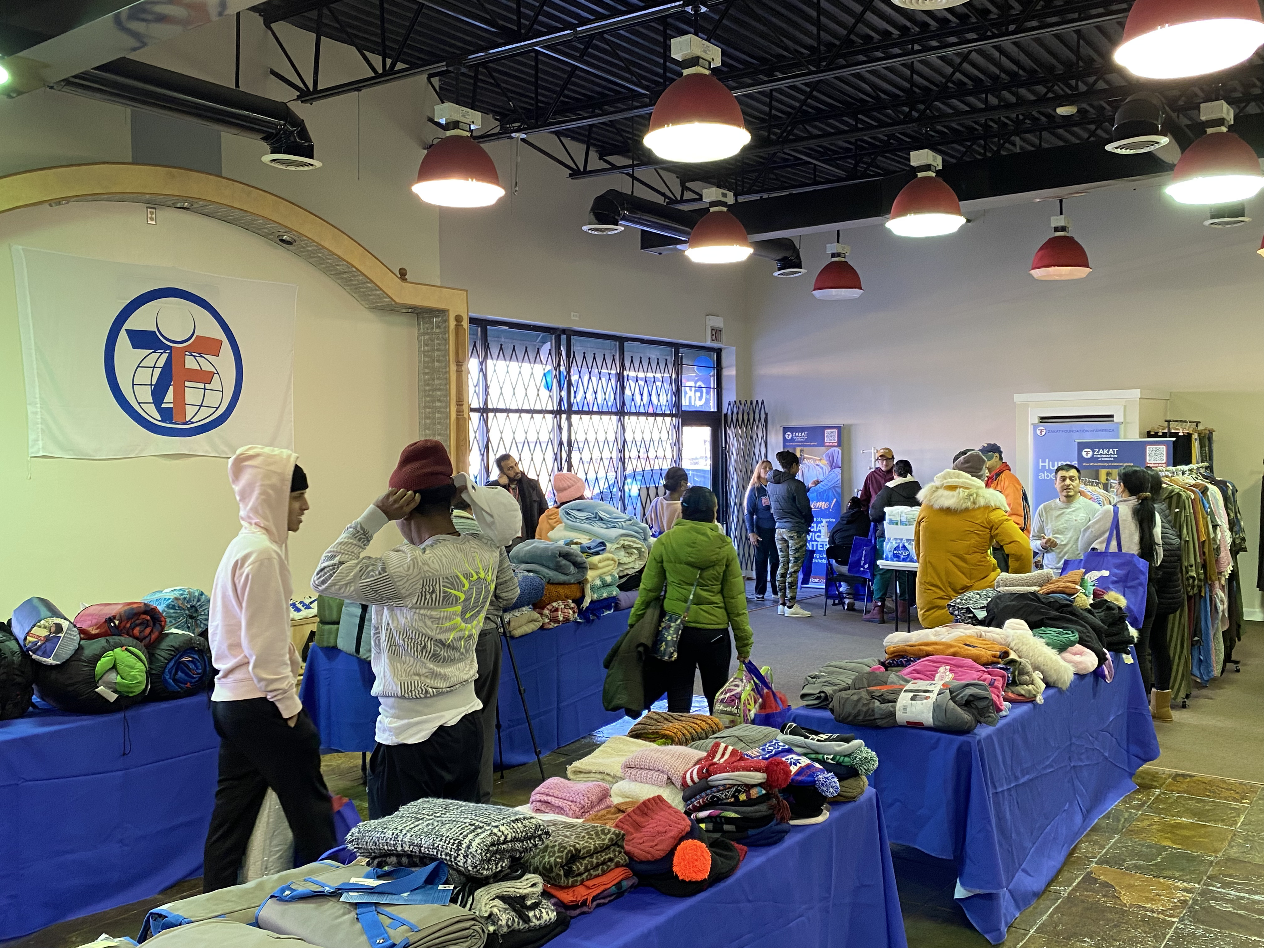 Our Harvey Social Services Center is visited by locals in need of essential food and clothing