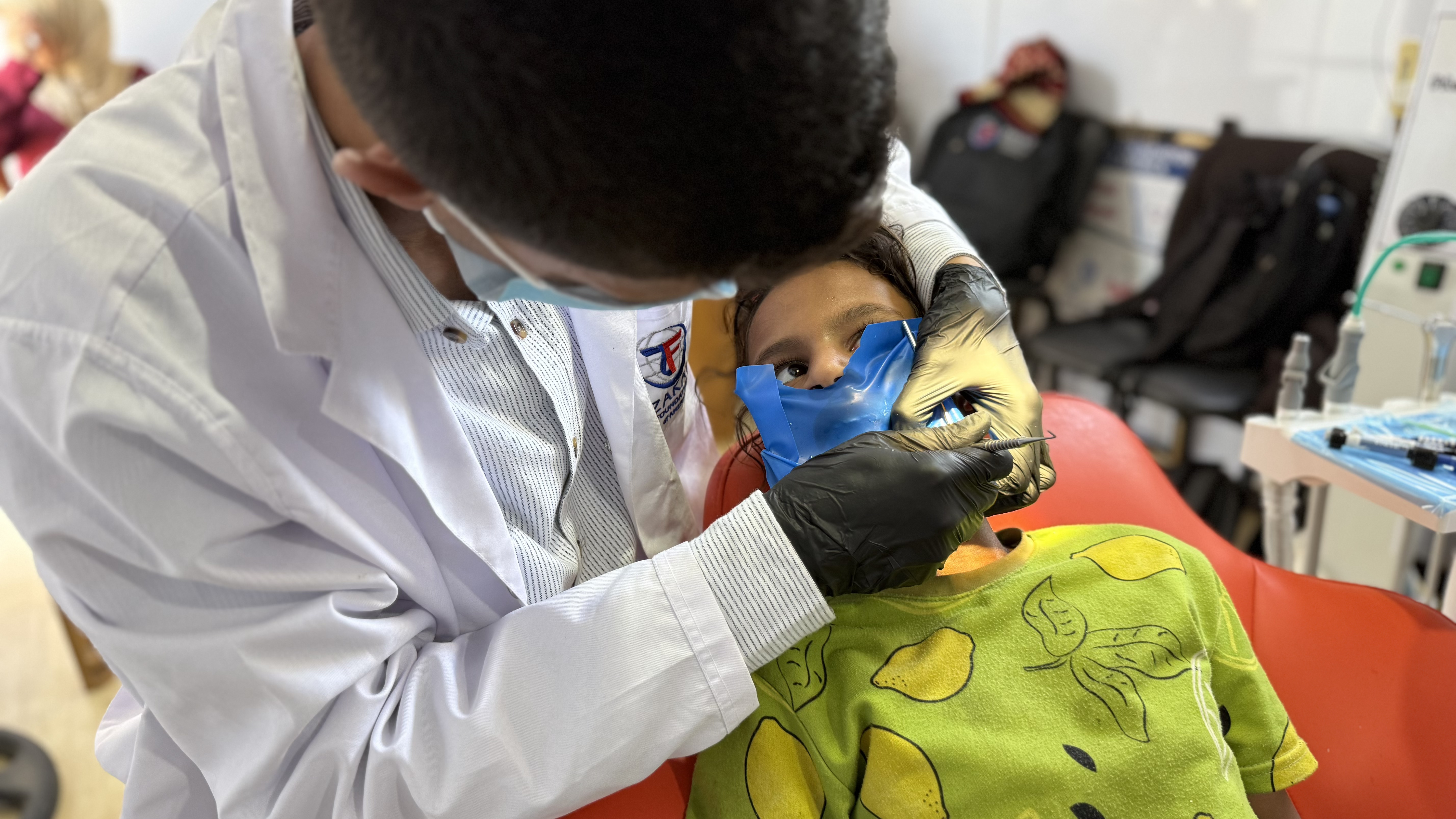 Our mobile dental clinics in Gaza provide treatment to children