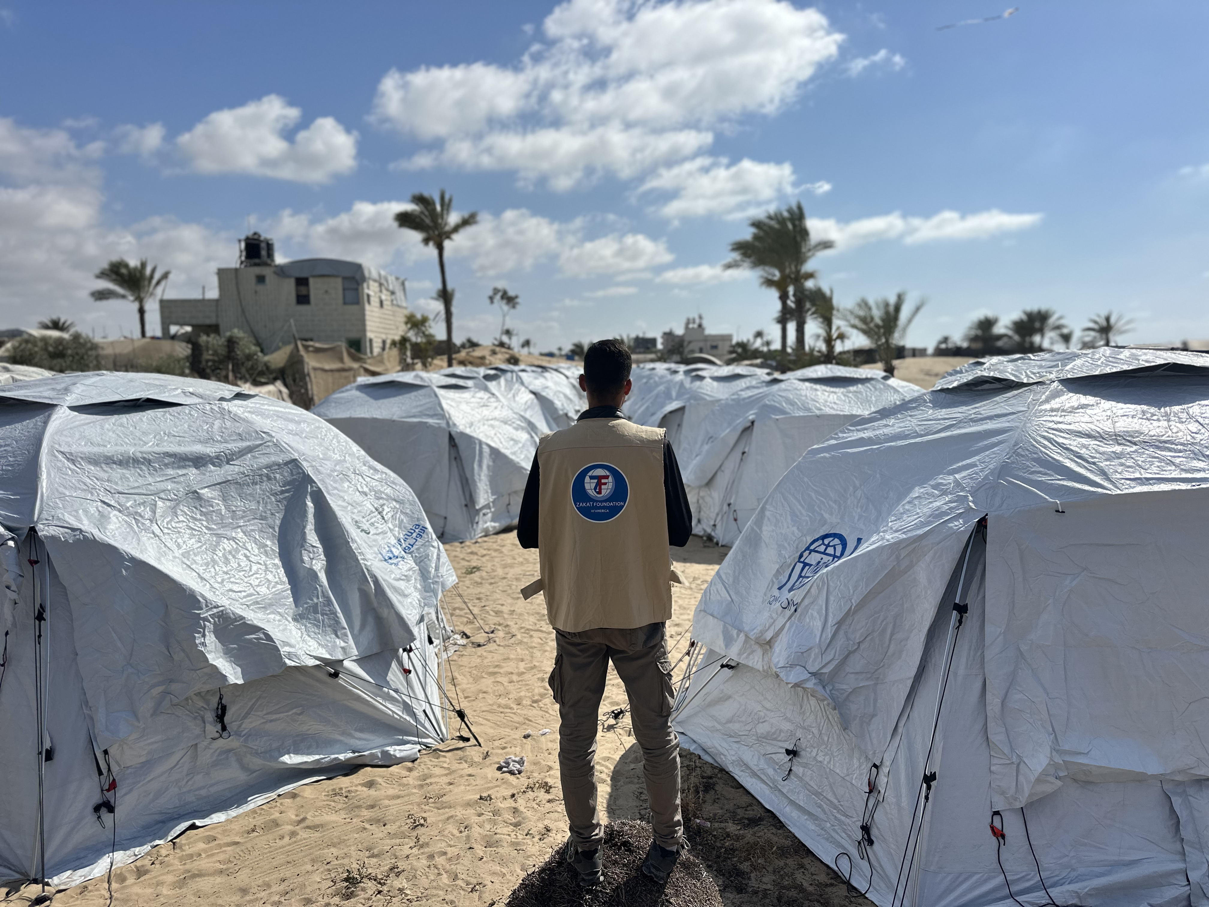 Our orphan tent city ensures children and their guardians receive essentials for survival