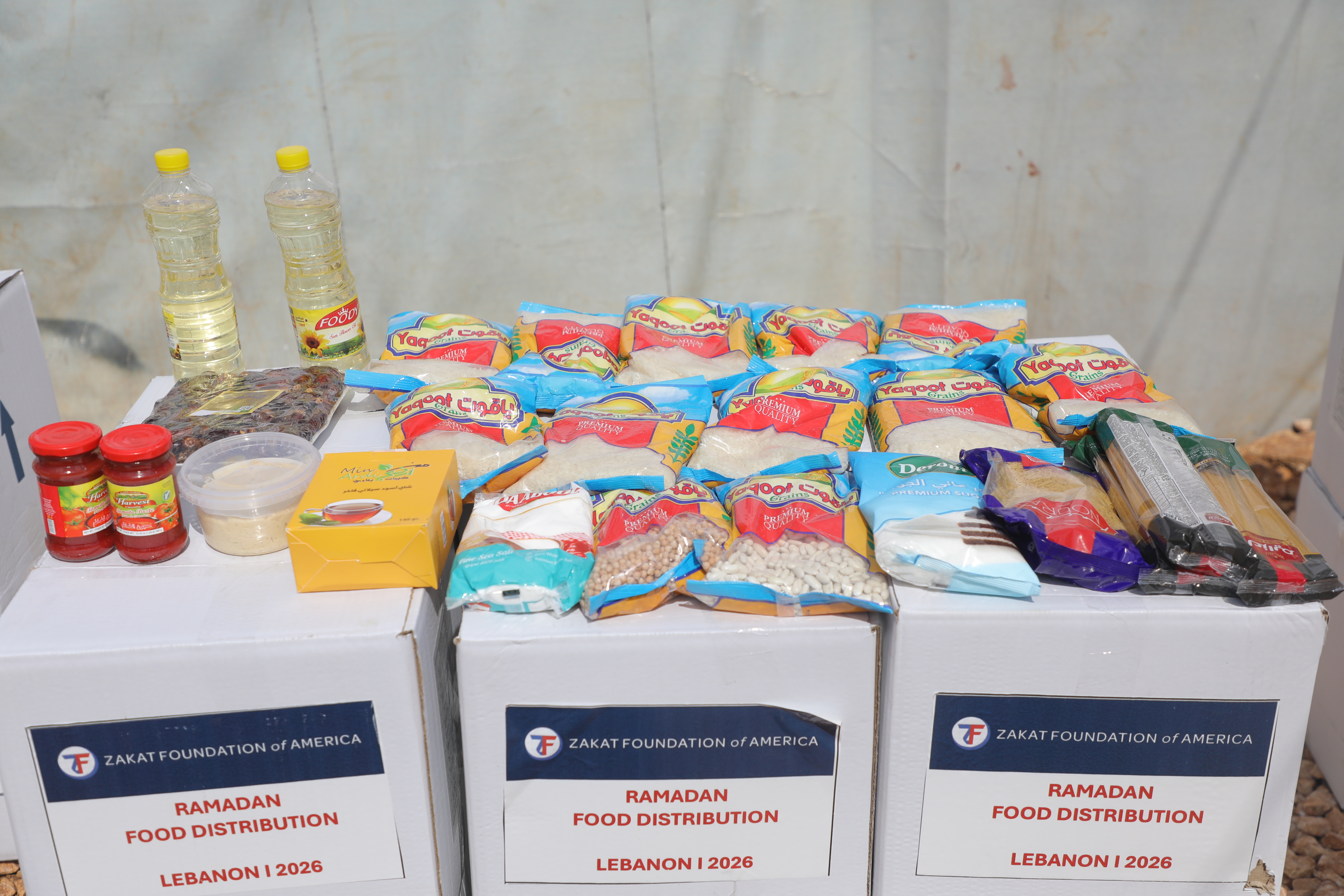 Our Ramadan food packages are filled with staple items