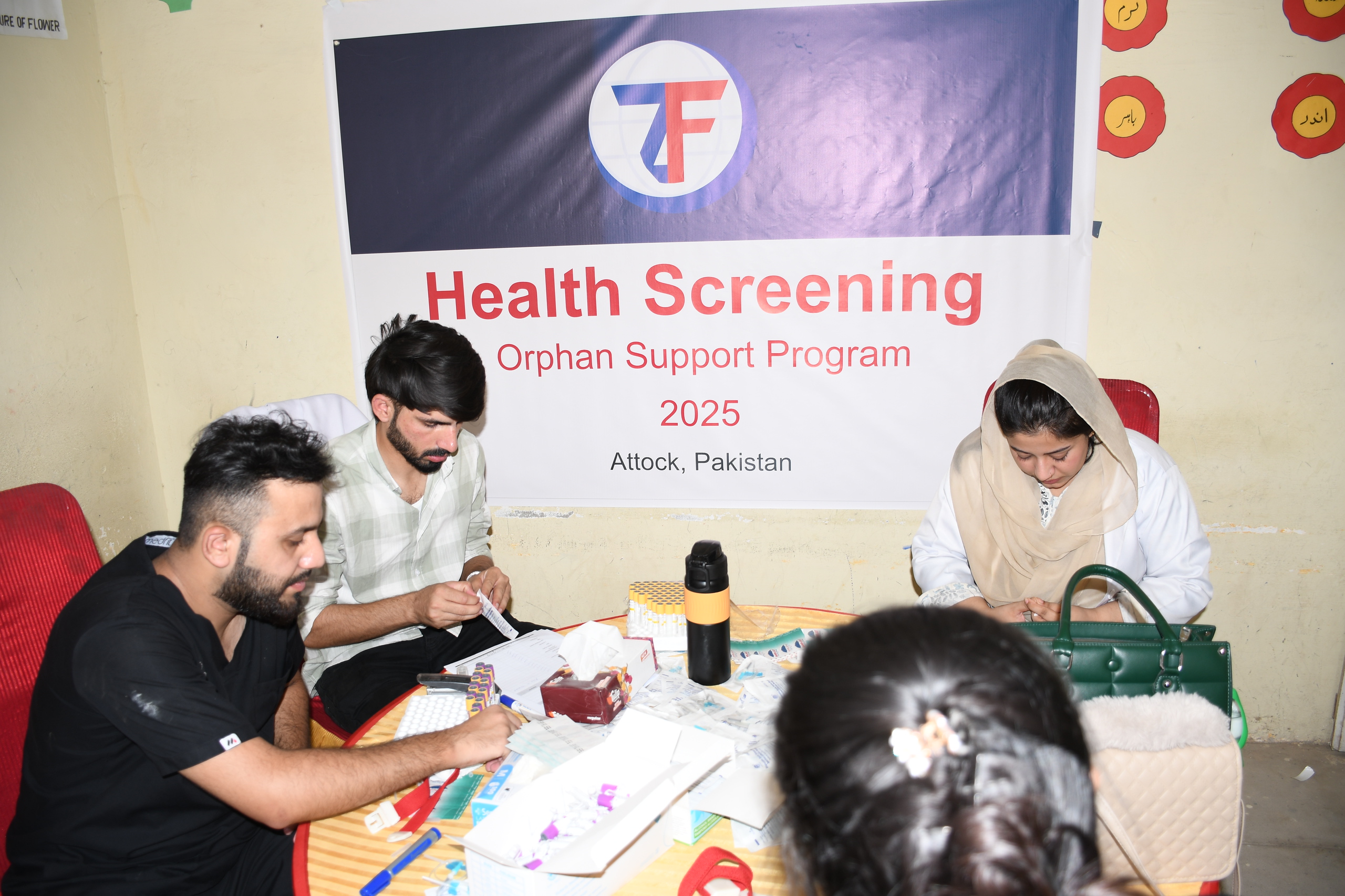 Our sponsored orphans in Pakistan receive health screening to ensure their safety