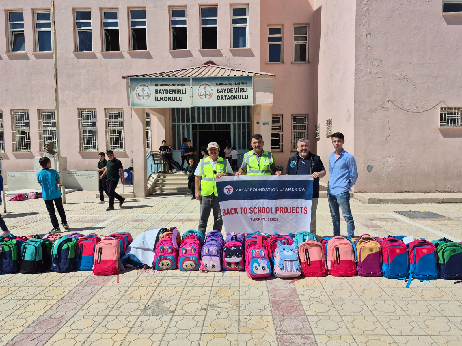 Our team distributed backpacks to children helping them focus on building their future