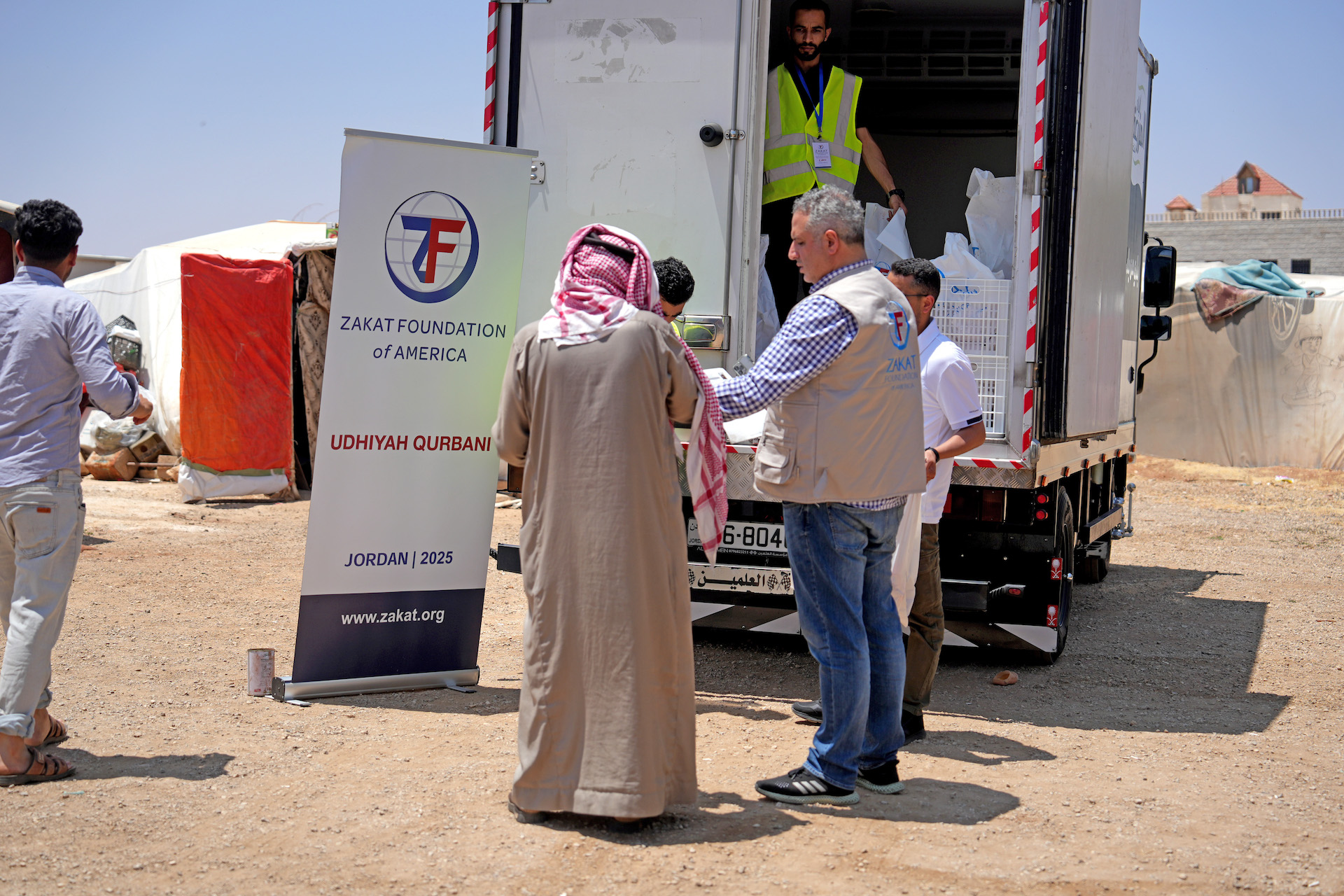 Our team distributes your Udhiyah-Qurbani shares to families in Jordan