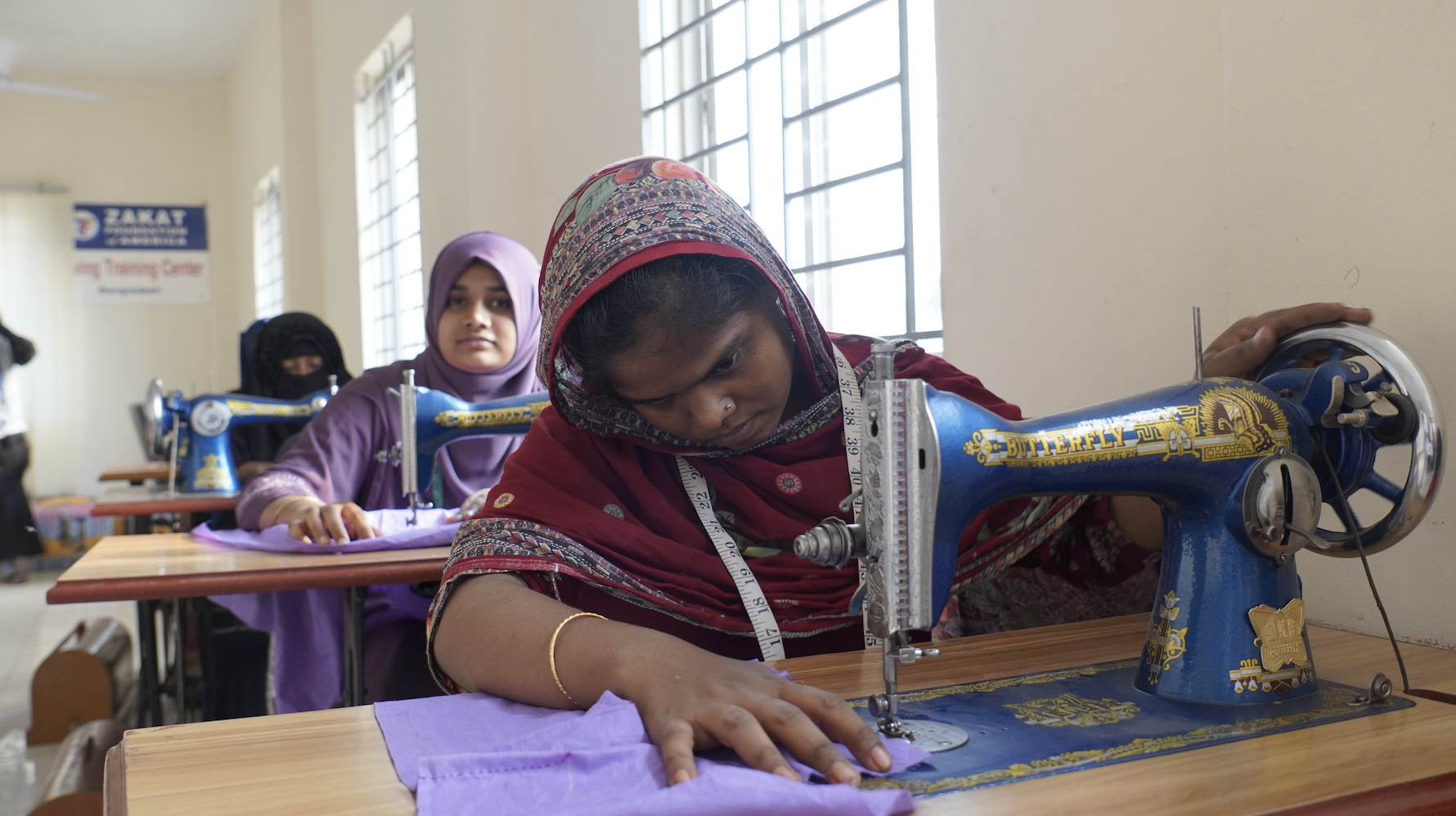 Women are being trained to stitch their own story and secure their own future through sewing training